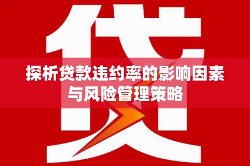 兴隆探析贷款违约率的影响因素与风险管理策略
