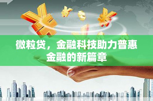 兴隆微粒贷，金融科技助力普惠金融的新篇章
