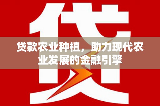兴隆贷款农业种植，助力现代农业发展的金融引擎