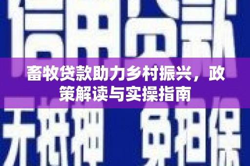 兴隆畜牧贷款助力乡村振兴，政策解读与实操指南